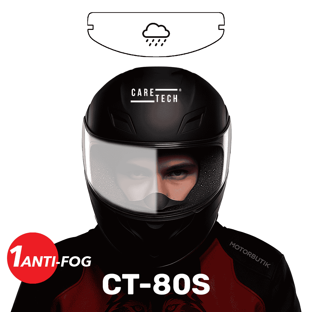 CARETECH BUĞU ÖNLEYİCİ CT-80S MOTOSİKLET KASK VİZÖRÜ ANTİ FOG BUĞU GİDERİCİ FİLM