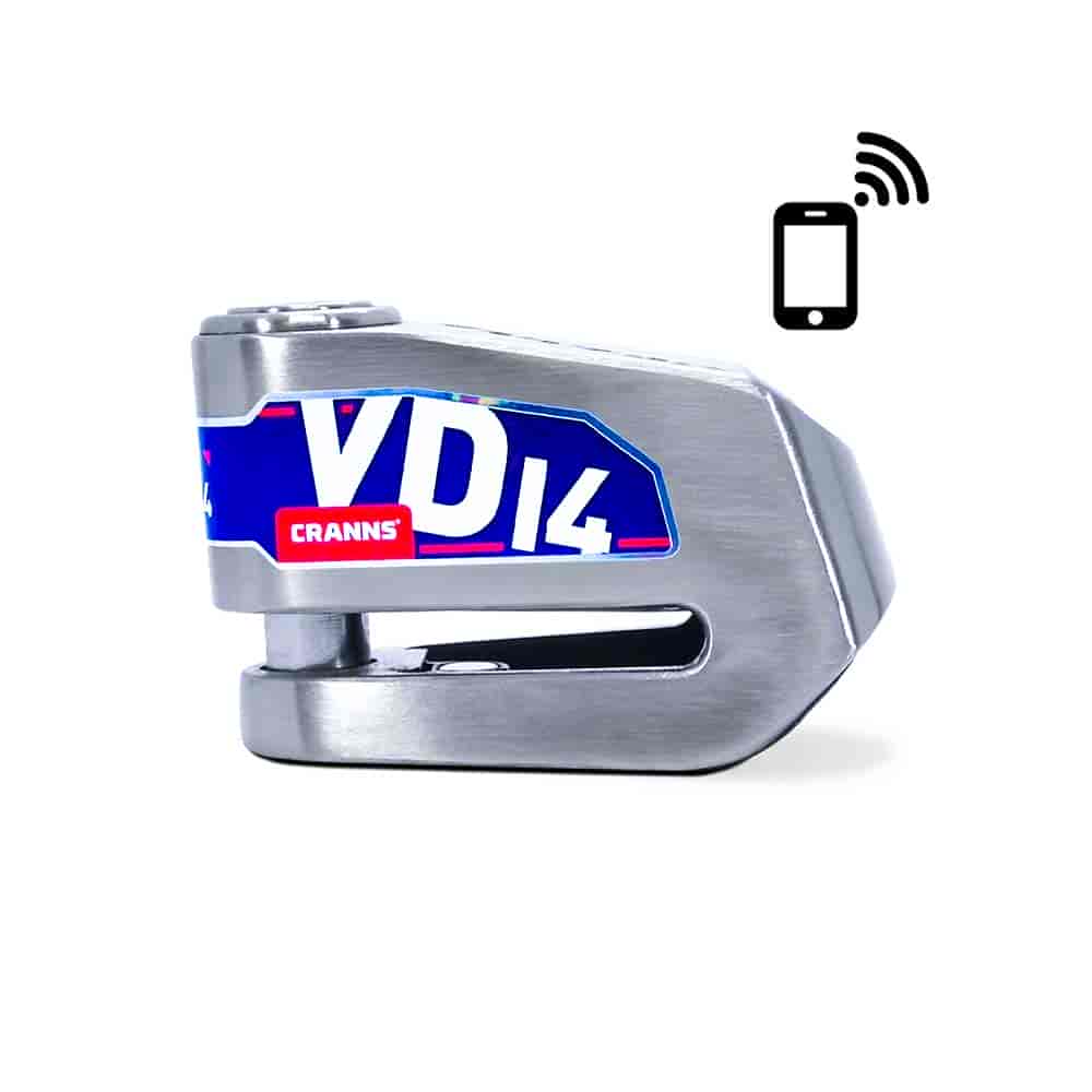 CRANNS VD14 ALARMLI MOTOSİKLET DİSK KİLİDİ BLUETOOTHLU VE HATIRLATMA KABLO HEDİYELİ
